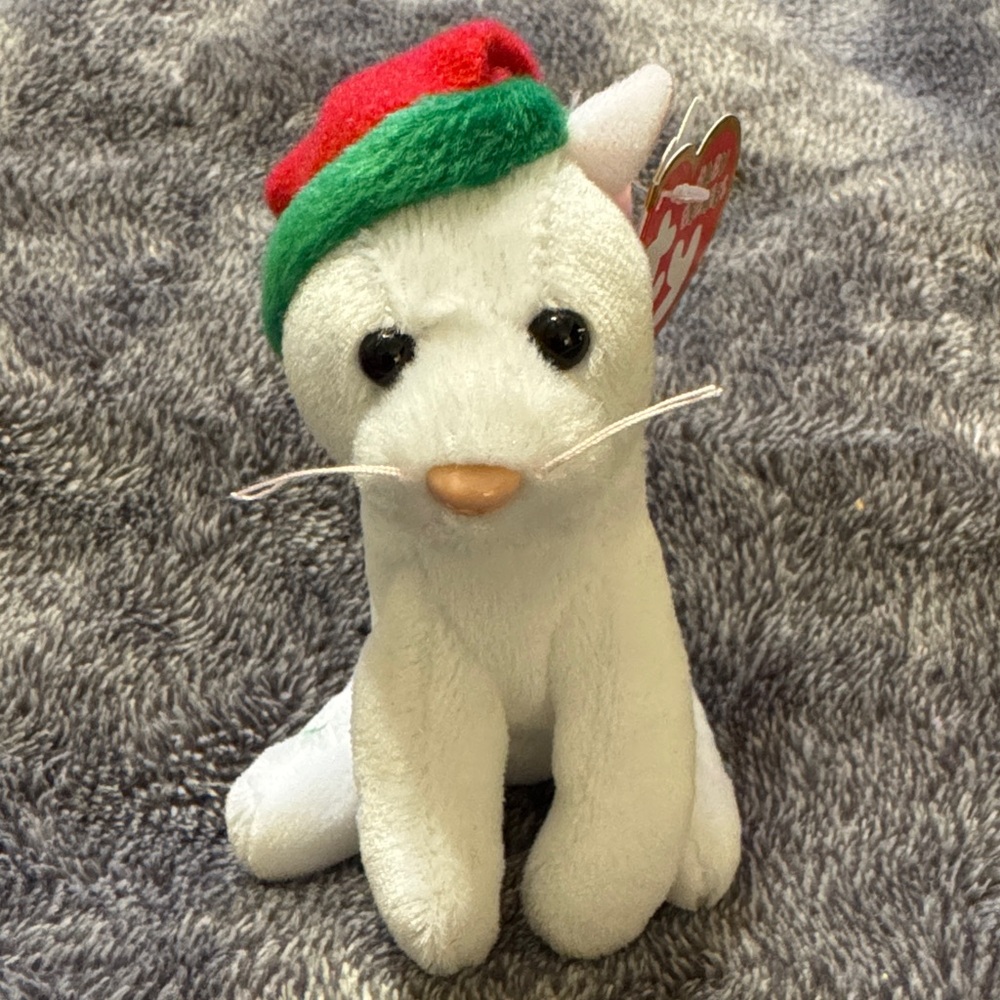 Ty Baby Beanie “Twinkling” the cat plush ornament NEW